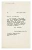 Image of typescript letter from Aline Burch to Vita Sackville-West (23/01/1950) page 1 of 1