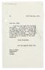 Image of typescript letter from Aline Burch to Vanessa Bell (28/02/1950) page 1 of 1