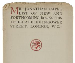 Thumbnail image of Mr Jonathan Cape's list of new and forthcoming books, May, 1921 (front cover shown for illustrative purposes) 