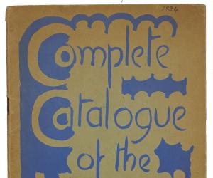 Image of Vanessa Bell artwork for the cover of the catalogue called 'The Hogarth Press, Complete Catalogue of Publications (1934)'